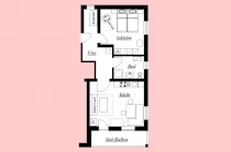 Grundriss Ferienwohnung 1 Südbalkon