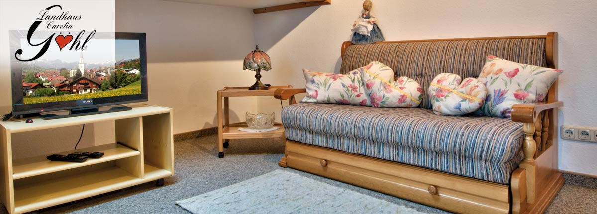 Wohnraum Ferienwohnung 2 Ostbalkon